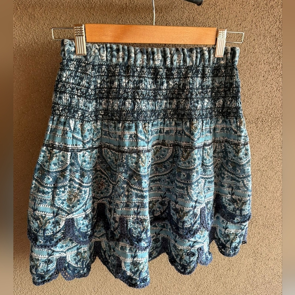 Sea New York Blue Patterned Kids Skirt 100% Cotton
